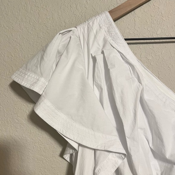 Madewell One-Shoulder Dress in Crisp White - Picture 9 of 15